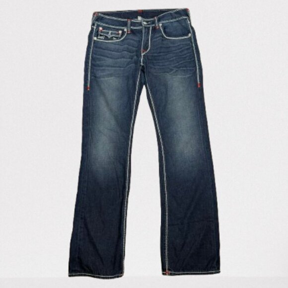 True Religion Men Straight Jeans Size 33 Inseam 34 - Picture 3 of 12